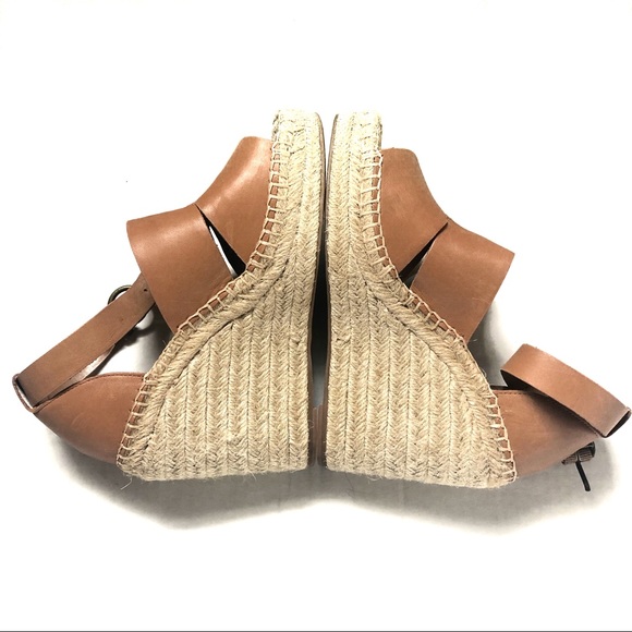 Sannibel Espadrille Platform Wedge Sandal Tan 5.5 - Picture 5 of 16